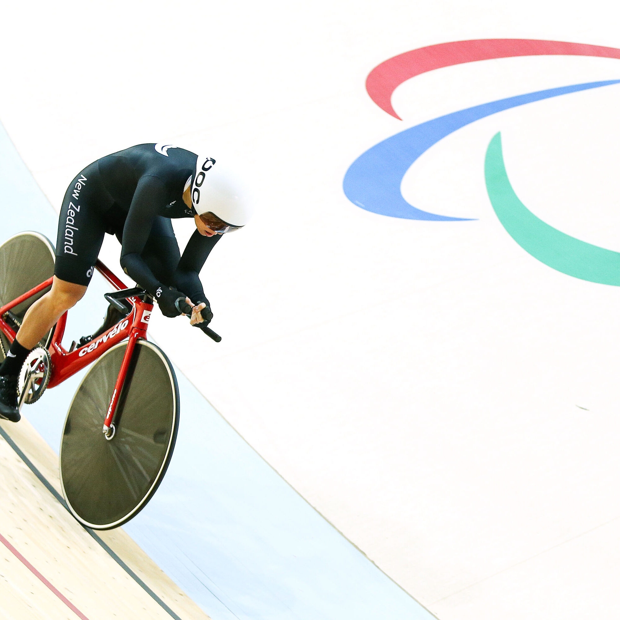 RIO DE JANEIRO, BRAZIL - SEPTEMBER 08:  Kate Horan of New Zealand competes in the Women's 3km Pursuit C4 bronze medal final on day 1 of the Rio 2016 Paralympics at Rio Olympic Velodrome on September 8, 2016 in Rio de Janeiro, Brazil.  (Photo by Hagen Hopkins/Getty Images for the New Zealand Paralympic Committee)